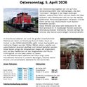 Schienenkreuzfahrten im westlichen Ruhrgebiet am Sonntag, 05.04.2026